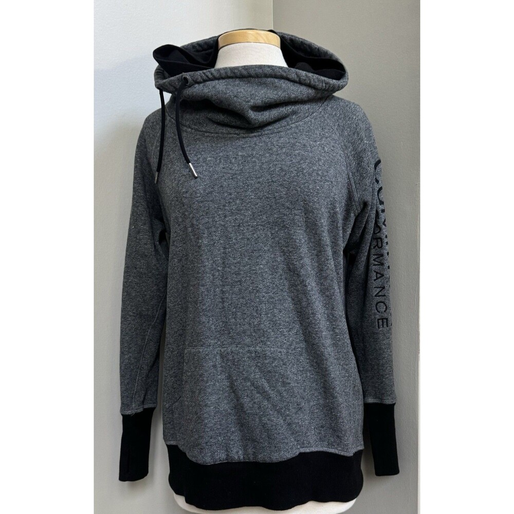 Calvin Klein Ladies Performance Cowl Neck Sweatshirt Size Large Gray/Black